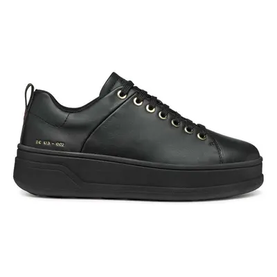 Kožené sneakers boty Geox D SPHERICA ECUB-2 černá barva, D46WVA 00085 C9997