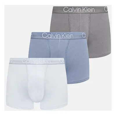 Boxerky Calvin Klein Underwear 3-pack pánské, modrá barva