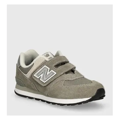 Dětské sneakers boty New Balance 574 šedá barva, PV574EVG