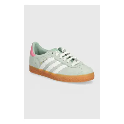 Dětské sneakers boty adidas Originals GAZELLE C tyrkysová barva, ID6555