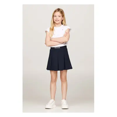 Dětská sukně Tommy Hilfiger tmavomodrá barva, mini, KG0KG08111