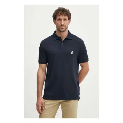 Bavlněné polo tričko Tommy Hilfiger tmavomodrá barva