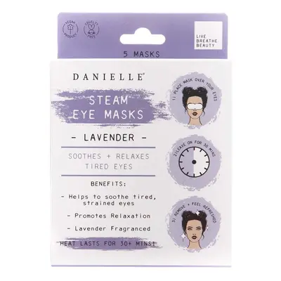 Oční polštářky Danielle Beauty Lavender Steam Eye Mask 5-pack