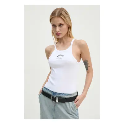 Top Moschino Jeans dámský, bílá barva, J0803 8734