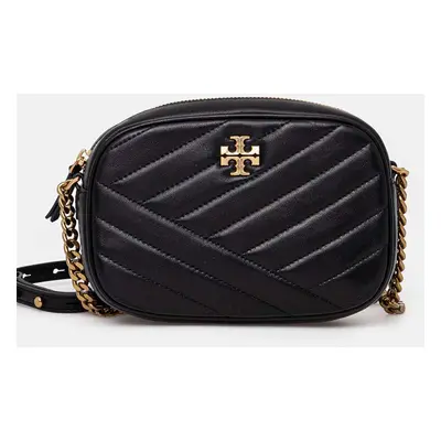 Kožená kabelka Tory Burch Kira Chevron černá barva, 152353