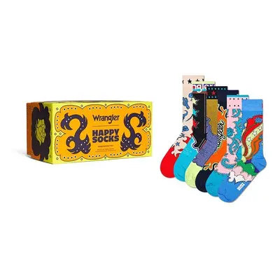 Ponožky Happy Socks Wrangler 6-pack Rodeo Days Gift 6-pack oranžová barva, P002274