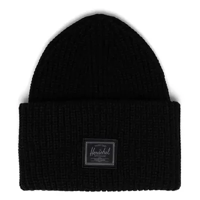 Čepice Herschel Juneau Beanie černá barva, z husté pleteniny