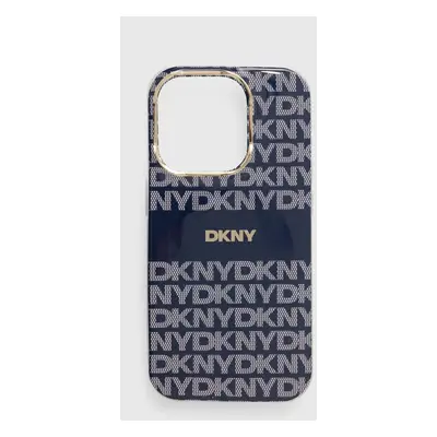 Obal na telefon Dkny iPhone 15 Pro 6.1 tmavomodrá barva, DKHMP15LHRHSEB