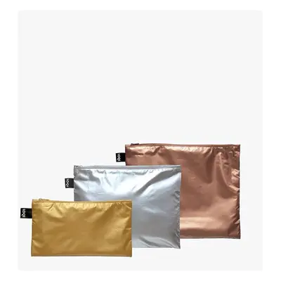 Sada taštiček LOQI METALLIC 3-pack