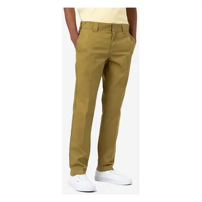 Kalhoty Dickies 872 Work Pant Rec pánské, zelená barva, přiléhavé, DK0A4XK8KHK-KHAKI