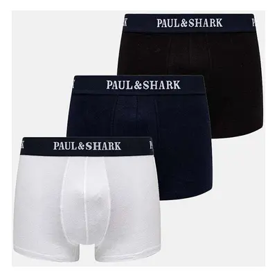 Boxerky Paul&Shark 3-pack pánské, tmavomodrá barva, 11315105