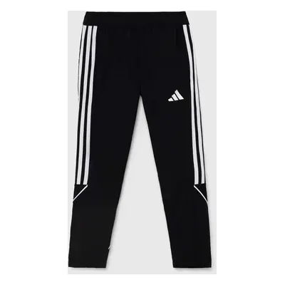 Dětské tepláky adidas Performance TIRO23L WOVPNTY černá barva, s aplikací, IB5014