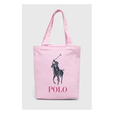 Dětská kabelka Polo Ralph Lauren růžová barva