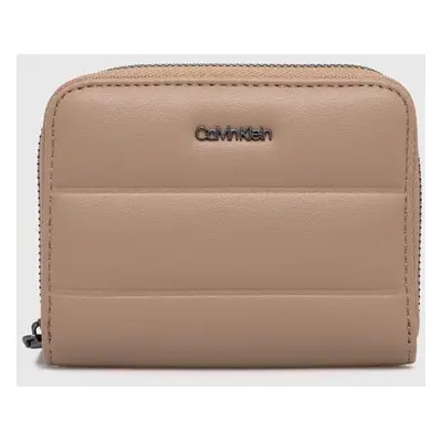 Peněženka Calvin Klein béžová barva, K60K612201