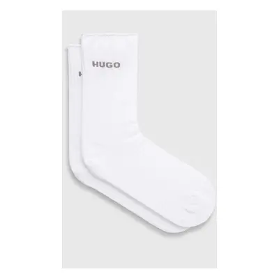 Ponožky HUGO 2-pack dámské, bílá barva, 50502080