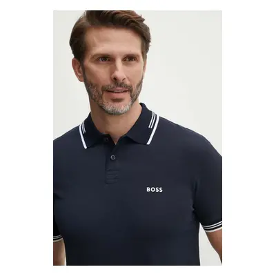 Polo tričko BOSS Green tmavomodrá barva, s potiskem, 50506193