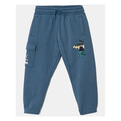 Dětské tepláky Puma X TROLLS Cargo Pants TR modrá barva, s potiskem, 627379