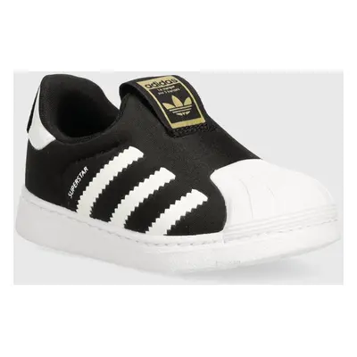 Dětské sneakers boty adidas Originals SUPERSTAR 360 černá barva