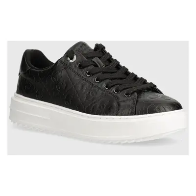 Sneakers boty Guess DENESA9 černá barva, FLTDE9 FAL12