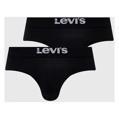 Spodní prádlo Levi's 2-pack pánské, černá barva