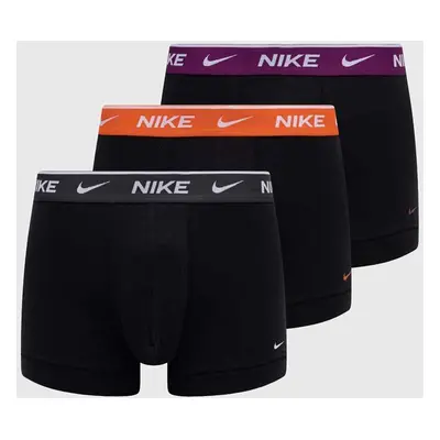 Boxerky Nike 3-pack pánské, černá barva