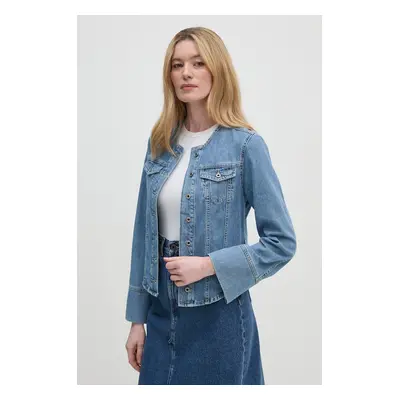 Džínová košile Pepe Jeans EMMY dámská, modrá barva, regular, PL304867