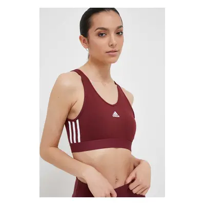 Sportovní podprsenka adidas vínová barva