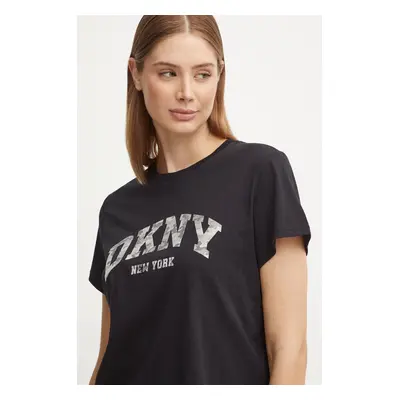 Bavlněné tričko Dkny černá barva, DP4T9991