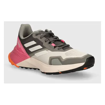 Boty adidas TERREX Soulstride dámské, šedá barva, IG8920