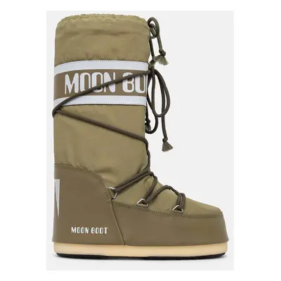 Sněhule Moon Boot MB ICON NYLON zelená barva, 80D1400440 M006