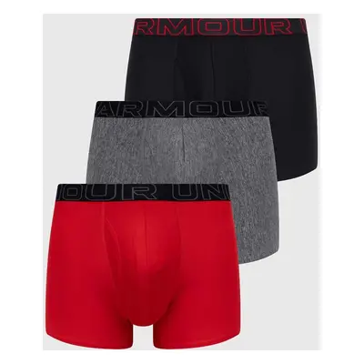 Boxerky Under Armour 3-pack pánské, červená barva