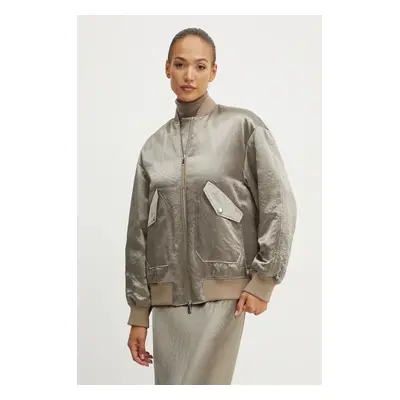 Bomber bunda Max Mara Leisure zelená barva, přechodná, 2426486048600