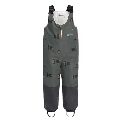 Dětské zimní sportovní kalhoty Jack Wolfskin GLEEL 2L INS PRINT BIB šedá barva