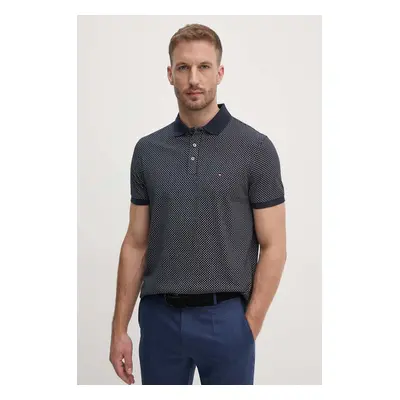 Bavlněné polo tričko Tommy Hilfiger tmavomodrá barva, MW0MW33196