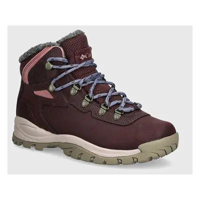 Boty Columbia Newton Ridge Waterproof Omni-Heat vínová barva, 2100221