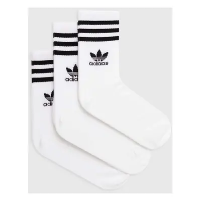 Ponožky adidas Originals 3-pack bílá barva