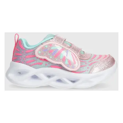 Dětské sneakers boty Skechers TWISTY BRIGHTS WINGIN IT růžová barva