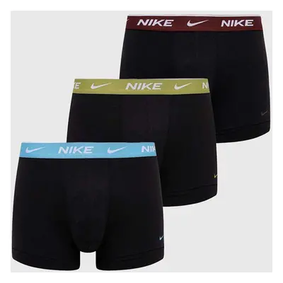 Boxerky Nike 3-pack pánské, černá barva