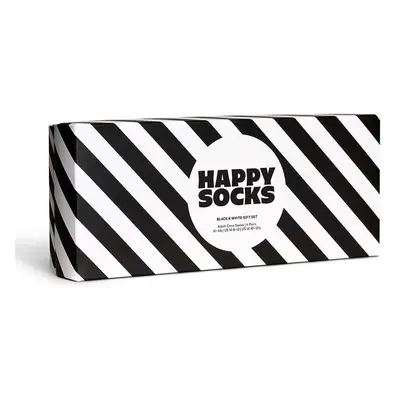 Ponožky Happy Socks 4-pack pánské, černá barva