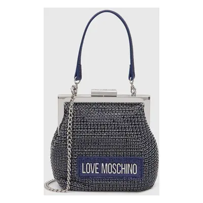 Kabelka Love Moschino tmavomodrá barva, JC4043PP1LLP100A