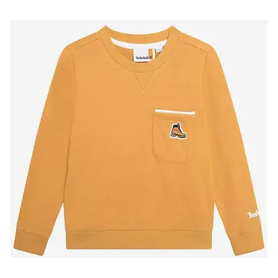 Dětská mikina Timberland Sweatshirt oranžová barva, hladká