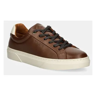 Kožené sneakers boty Hackett London HACKNEY CLASSIC hnědá barva, HMS21417