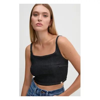 Top Calvin Klein Jeans dámský, černá barva, J20J224048