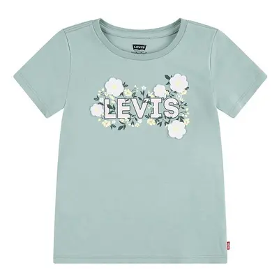 Dětské bavlněné tričko Levi's WILDFLOWERS BATWING TEE tyrkysová barva, 4EL036