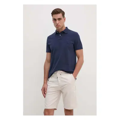 Bavlněné polo tričko Polo Ralph Lauren tmavomodrá barva, 710938137