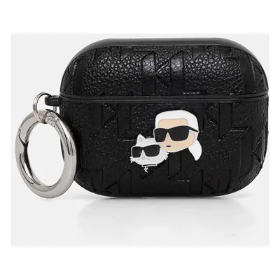 Kryt na airpods Karl Lagerfeld AirPods Pro2 (2022/2023) černá barva, KLAP2PGKCPK