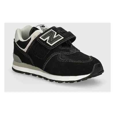 Dětské sneakers boty New Balance 574 černá barva, PV574EVB