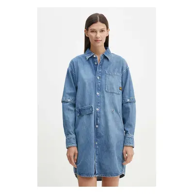 Džínové šaty G-Star Raw modrá barva, mini, D25349-D301