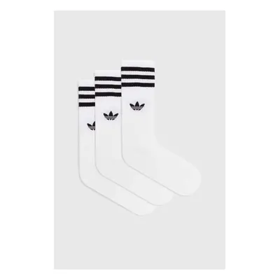 Ponožky adidas Originals 3-pack bílá barva