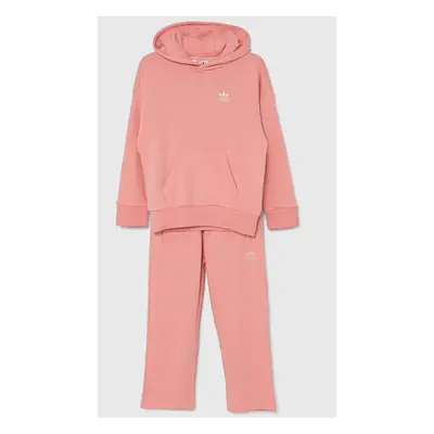 Dětská tepláková souprava adidas Originals HOODIE SET oranžová barva, IX9818